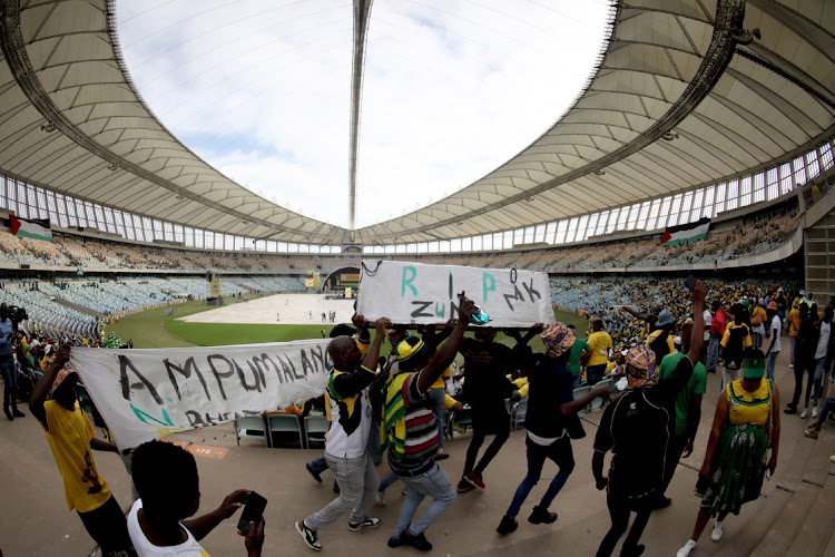 ANC president Cyril Ramaphosa during a walk-about at Umlazi Mega City