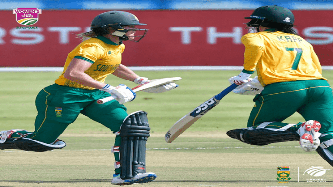 Protea's women cricket team in action.