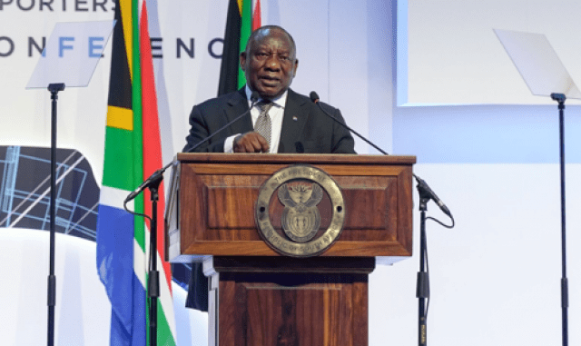 Ramaphosa gives speech on human rights day