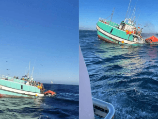 22 fishermen rescued from sinking vessel
