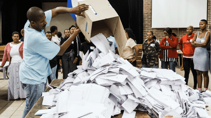 South Africa counts votes with ANC majority on the line